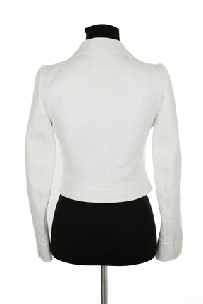 Veste Courrèges Iconique Vinyle Blanc en Coton