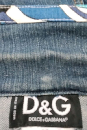 Veste D&G Bleu en Coton