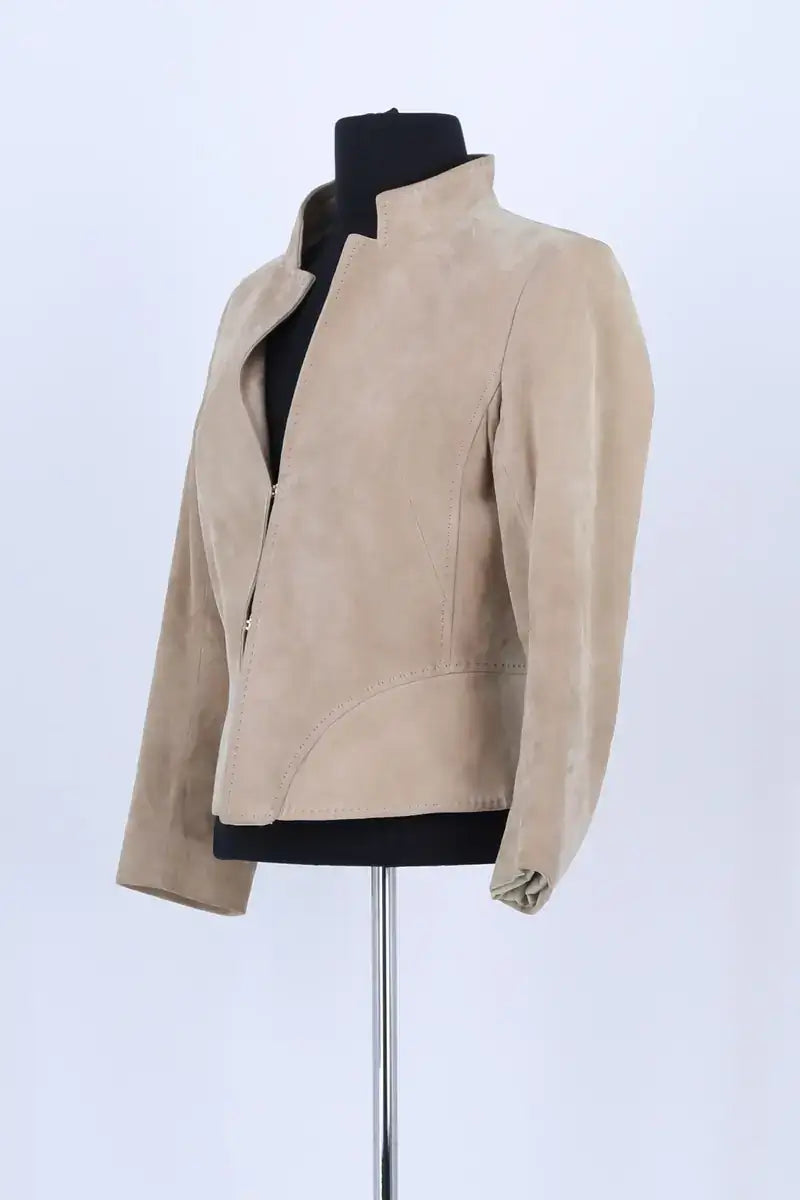Veste Diane Von Furstenberg Beige en Cuir