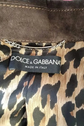 Veste Dolce & Gabbana Beige en Daim