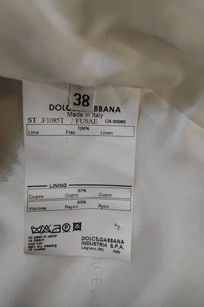 Veste Dolce & Gabbana Ecru en Lin