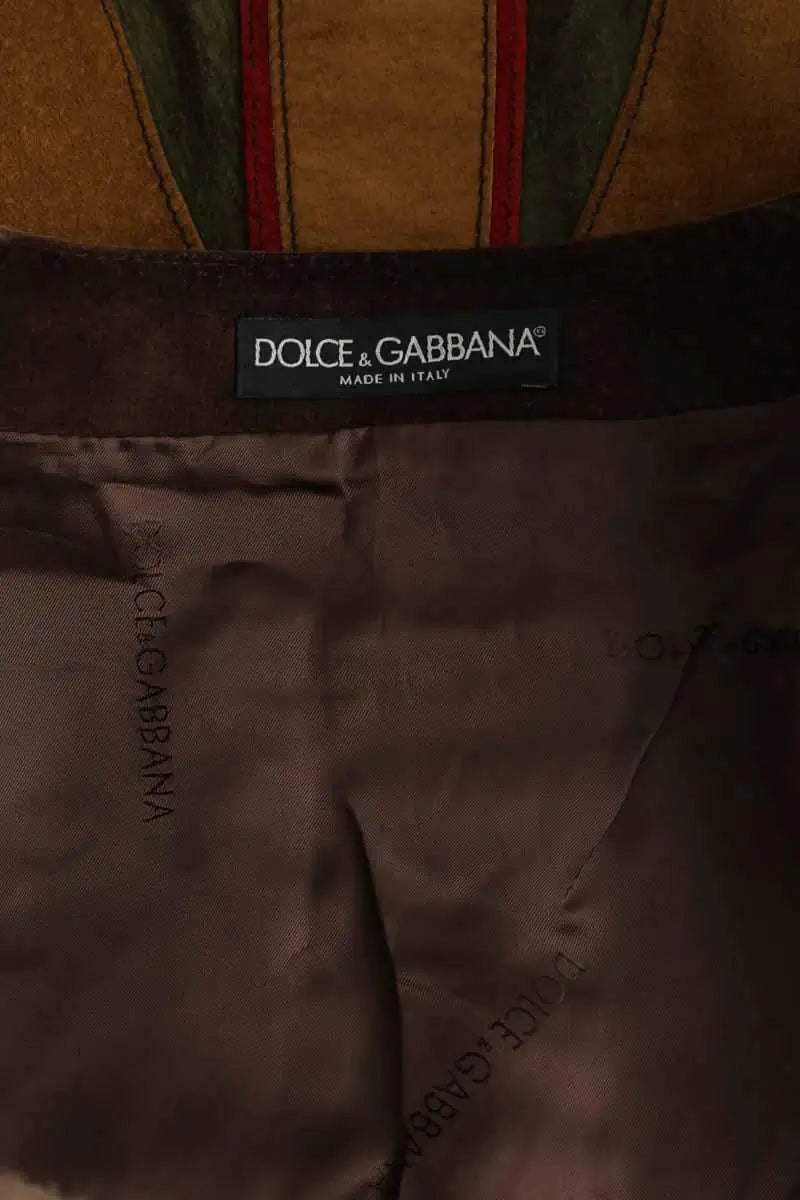 Veste Dolce & Gabbana Multicolore en Daim