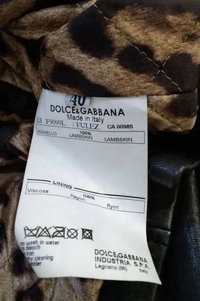 Veste Dolce & Gabbana Noir en Cuir