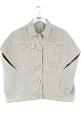 Veste en jean sans manches Dries Van Noten Gris en Coton, taille S - Seconde Main
