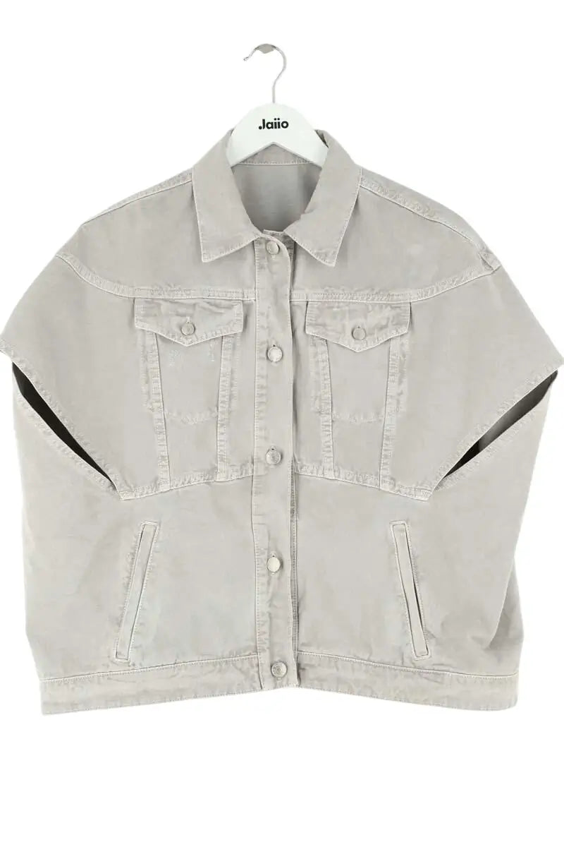 Veste en jean sans manches Dries Van Noten Gris en Coton, taille S - Seconde Main