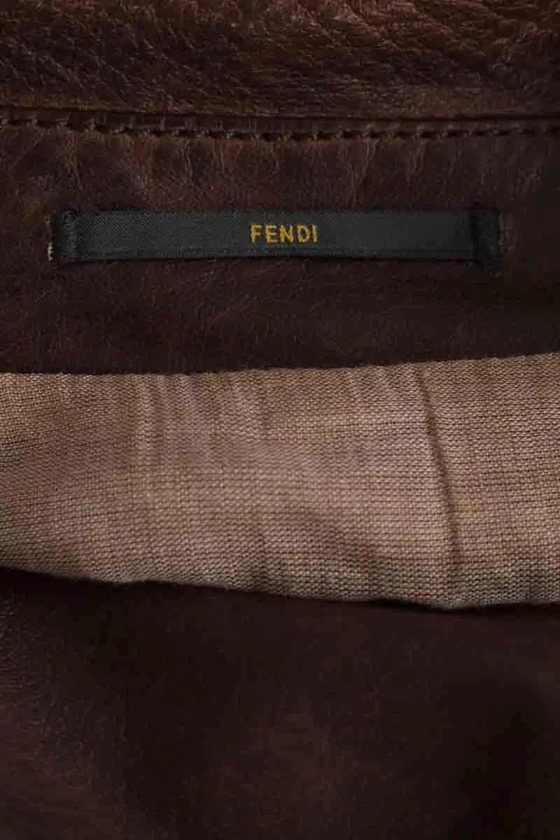Veste Fendi Marron en Cuir