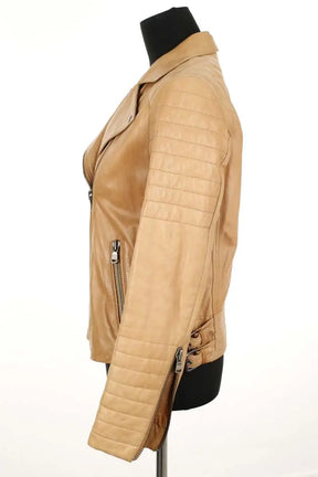 Veste Gerard Darel Camel en Cuir