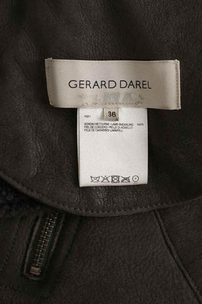 Veste Gerard Darel Gris en Cuir