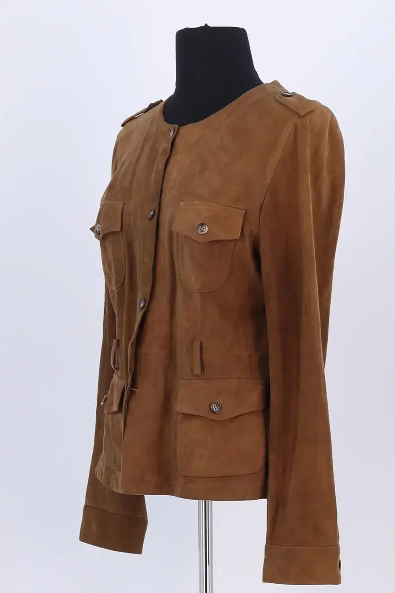 Veste Gerard Darel Marron en Daim