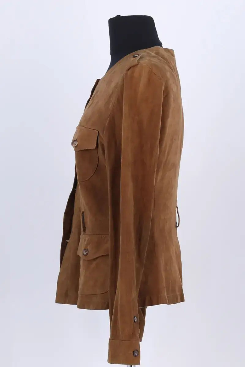 Veste Gerard Darel Marron en Daim