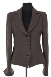 Veste Giorgio Armani Marron en Laine, taille L - Seconde Main