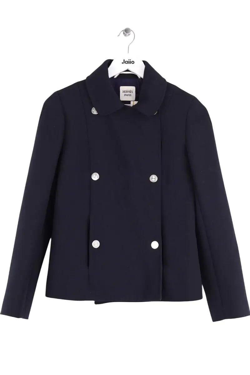 Veste Hermès Marine en Laine, taille S - Seconde Main