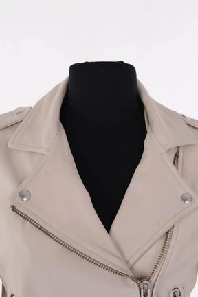 Veste Iro Ashville Ecru en Cuir
