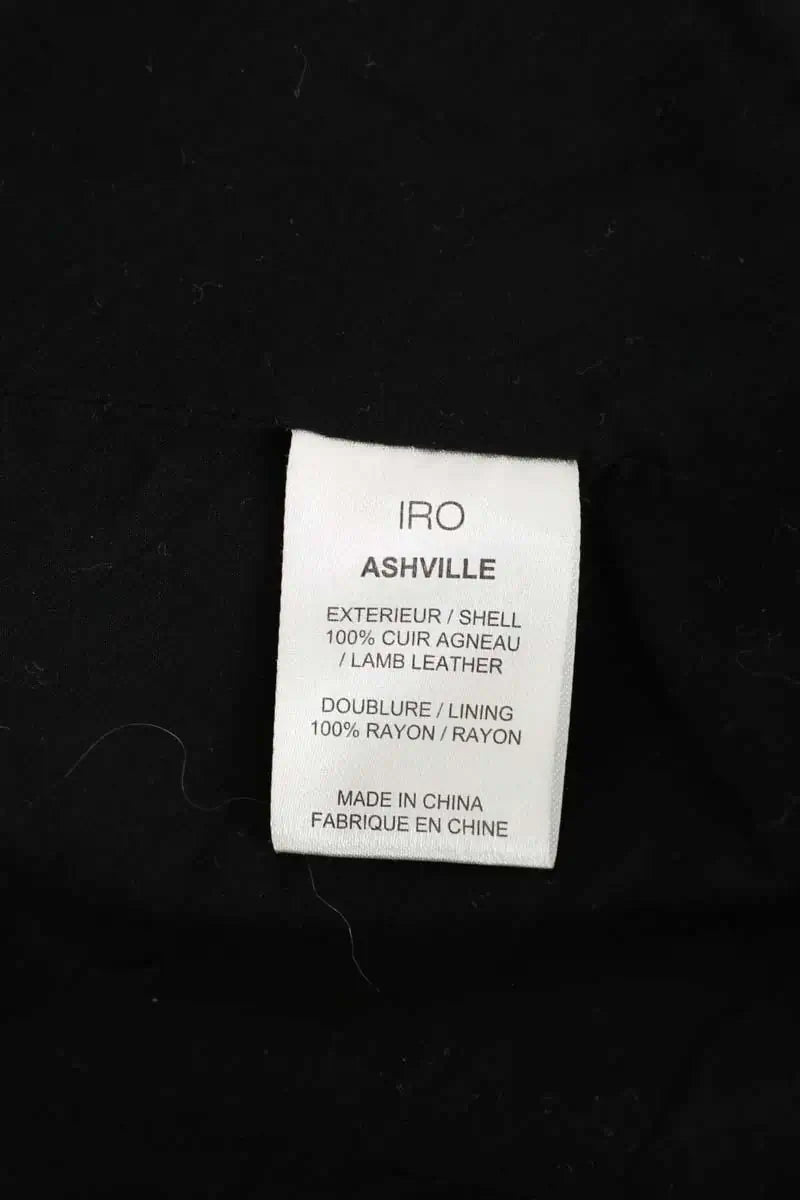 Veste Iro Ashville Kaki en Cuir