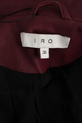 Veste Iro Bordeaux en Cuir
