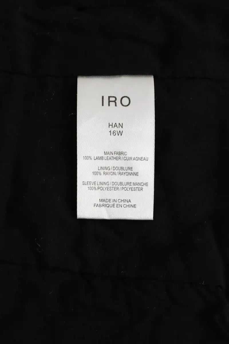 Veste Iro Bordeaux en Cuir