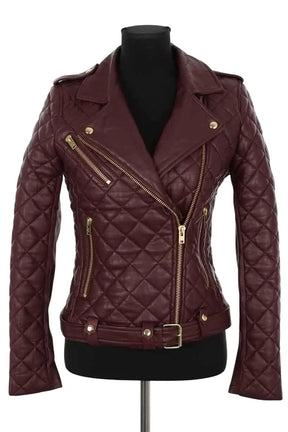Veste Iro Bordeaux en Cuir, taille S - Seconde Main
