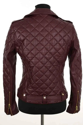 Veste Iro Bordeaux en Cuir