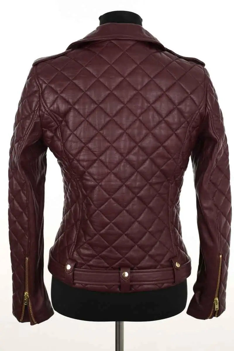 Veste Iro Bordeaux en Cuir