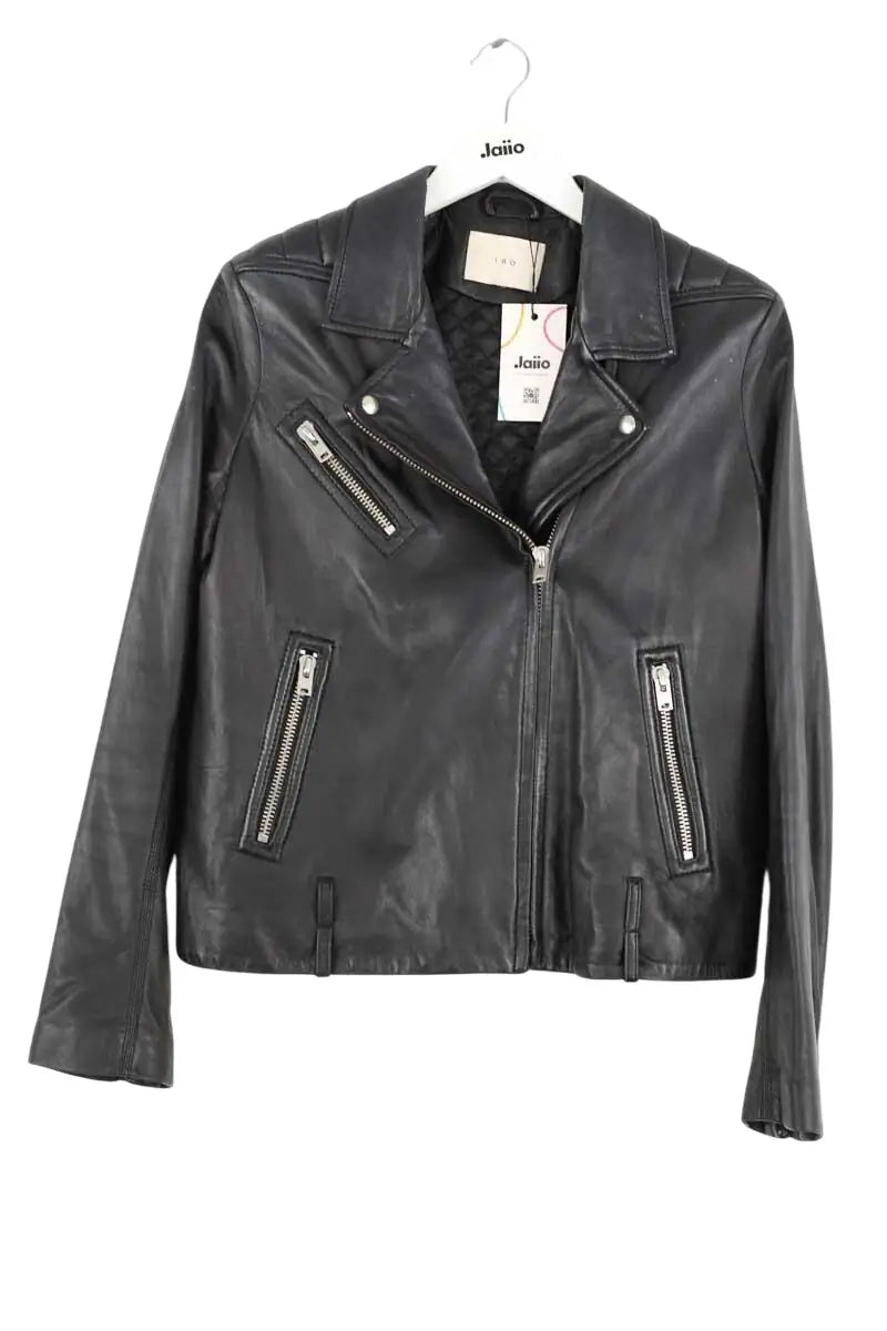 Veste Iro Jone Noir en Cuir, taille M - Seconde Main