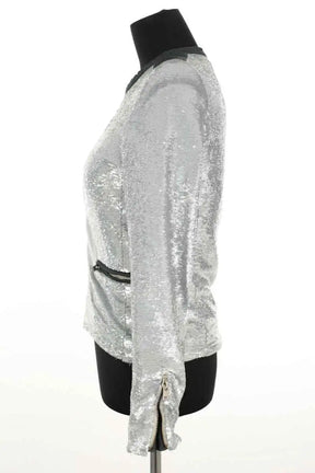 Veste Iro Longina Argent en Paillettes