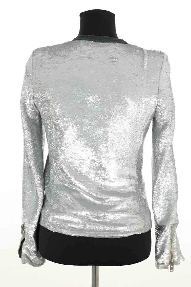 Veste Iro Longina Argent en Paillettes