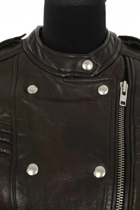 Veste Iro Marron en Cuir