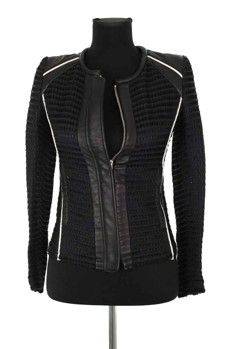 Veste Iro Noir en Cuir, taille S - Seconde Main