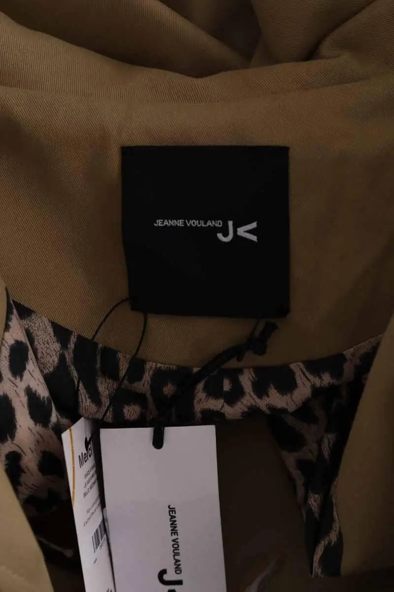 Veste Jeanne Vouland Trench court Milou Camel en Coton