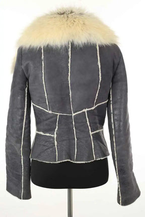 Veste Jitrois Gris en Cuir