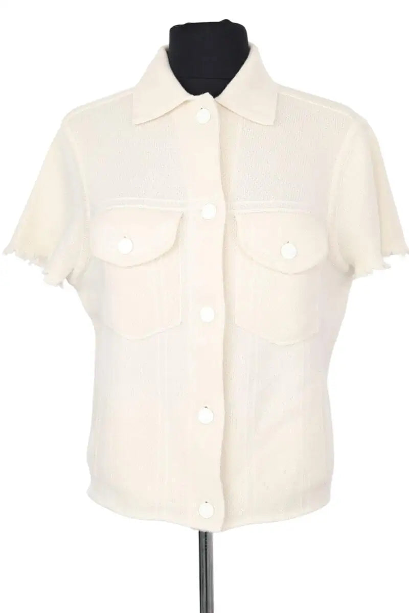 Veste Kujten JESSINDA Ecru en Cachemire, taille M - Seconde Main