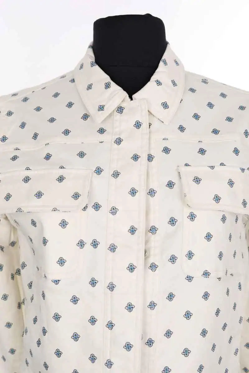 Veste Lacoste Blanc en Coton