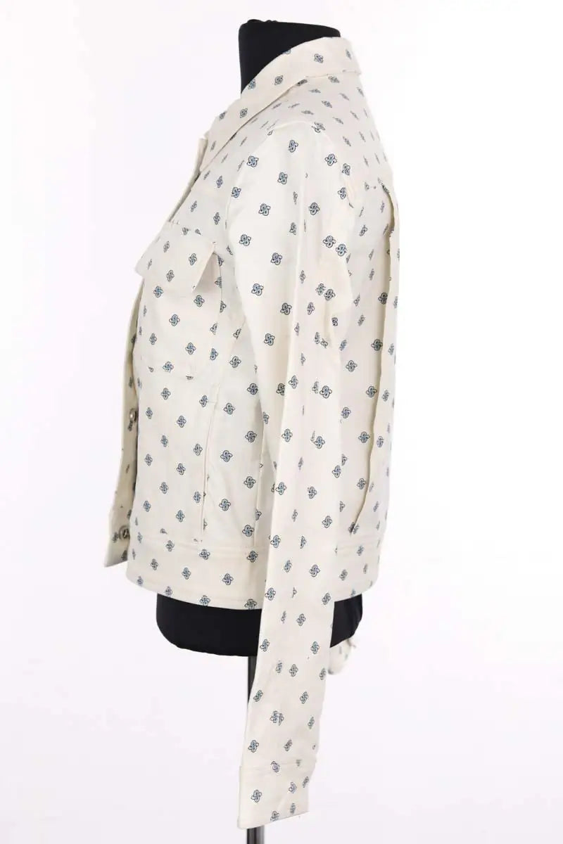 Veste Lacoste Blanc en Coton