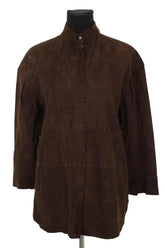 Veste Maison Ullens Marron en Cuir, taille XS - Seconde Main
