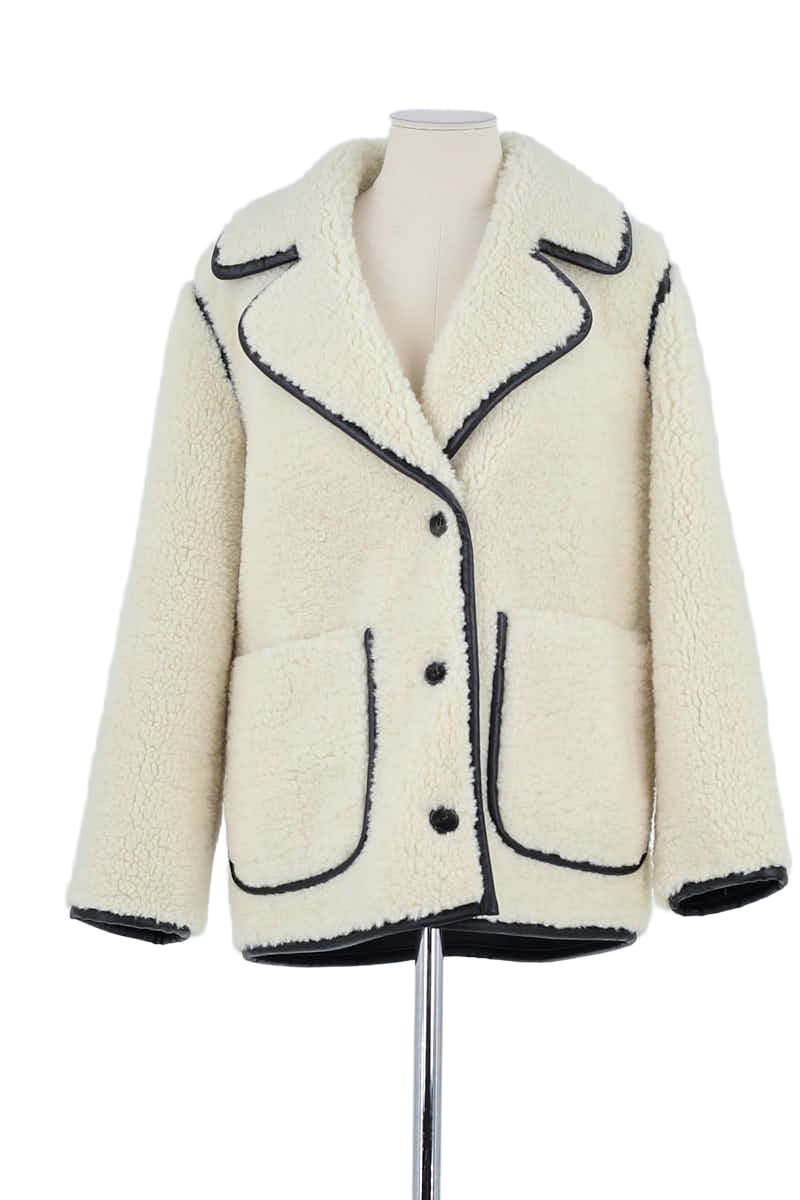 Veste Maje Beige en Synthétique, taille XS - Seconde Main