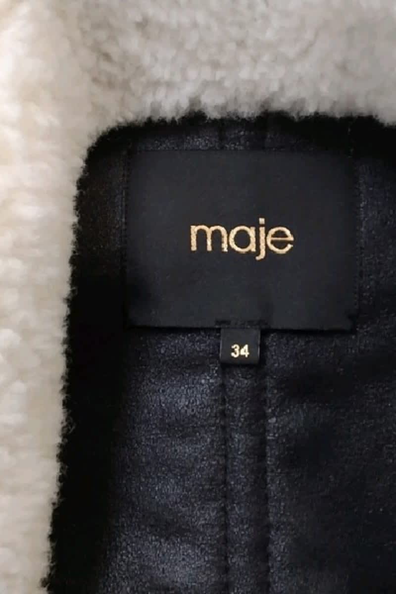 Veste Maje Beige en Synthétique