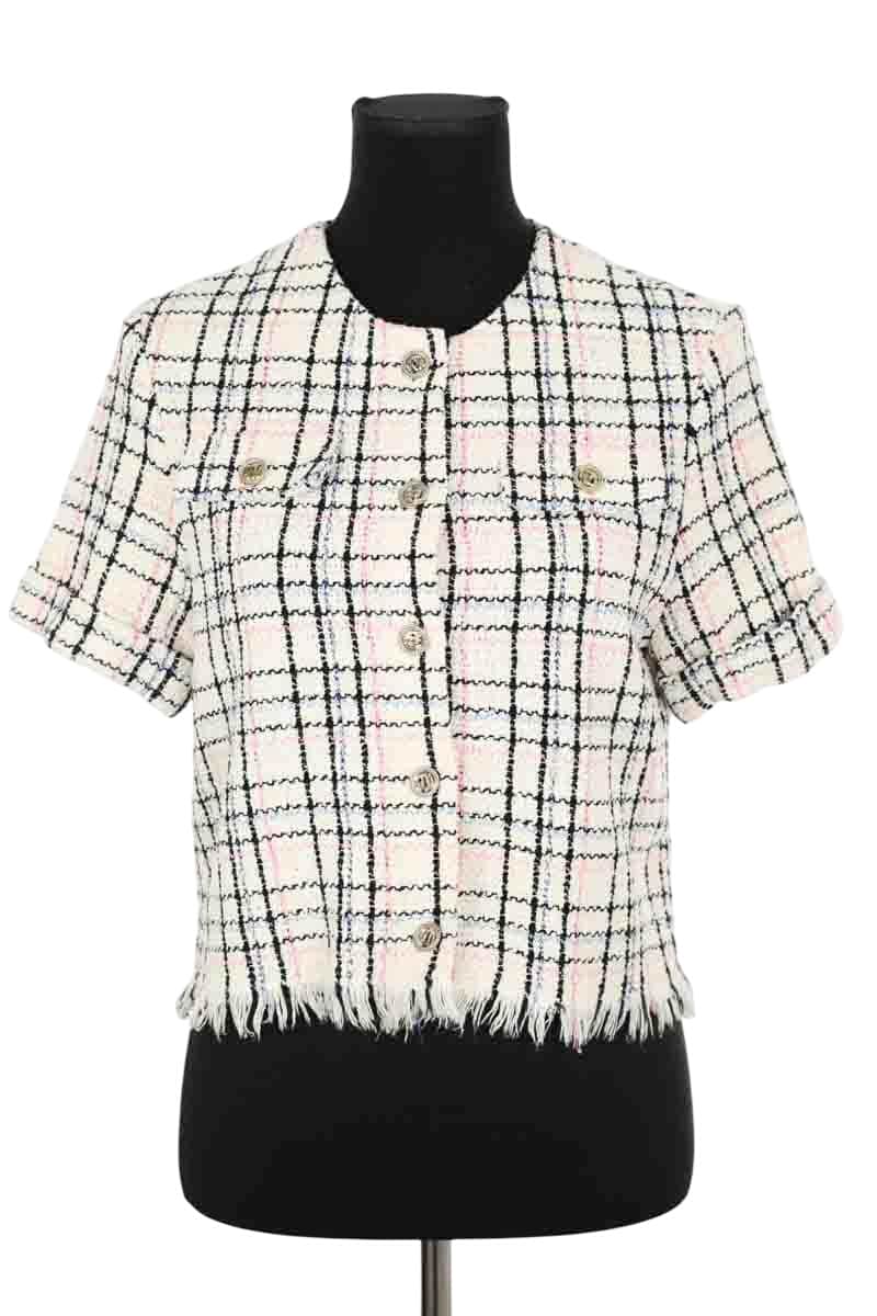 Veste Maje Blanc en Coton, taille S - Seconde Main