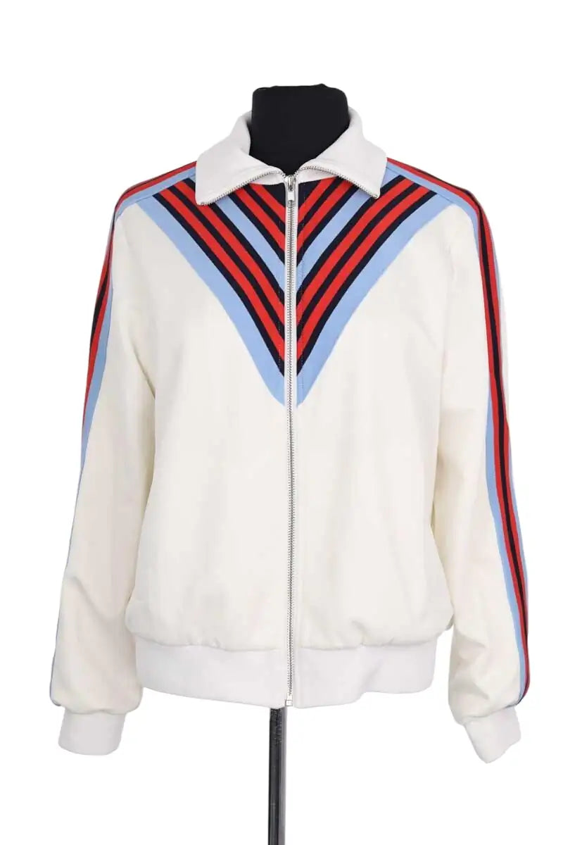 Veste Maje Blanc en Synthétique, taille M - Seconde Main