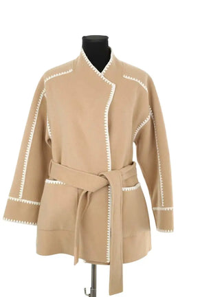 Veste Maje Camel en Laine, taille S - Seconde Main