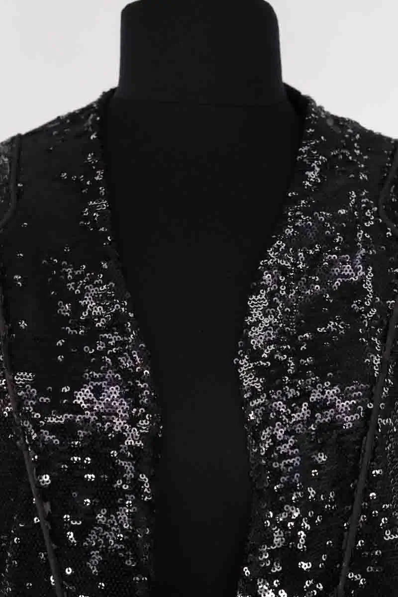 Veste Maje Doucette Noir en Paillettes