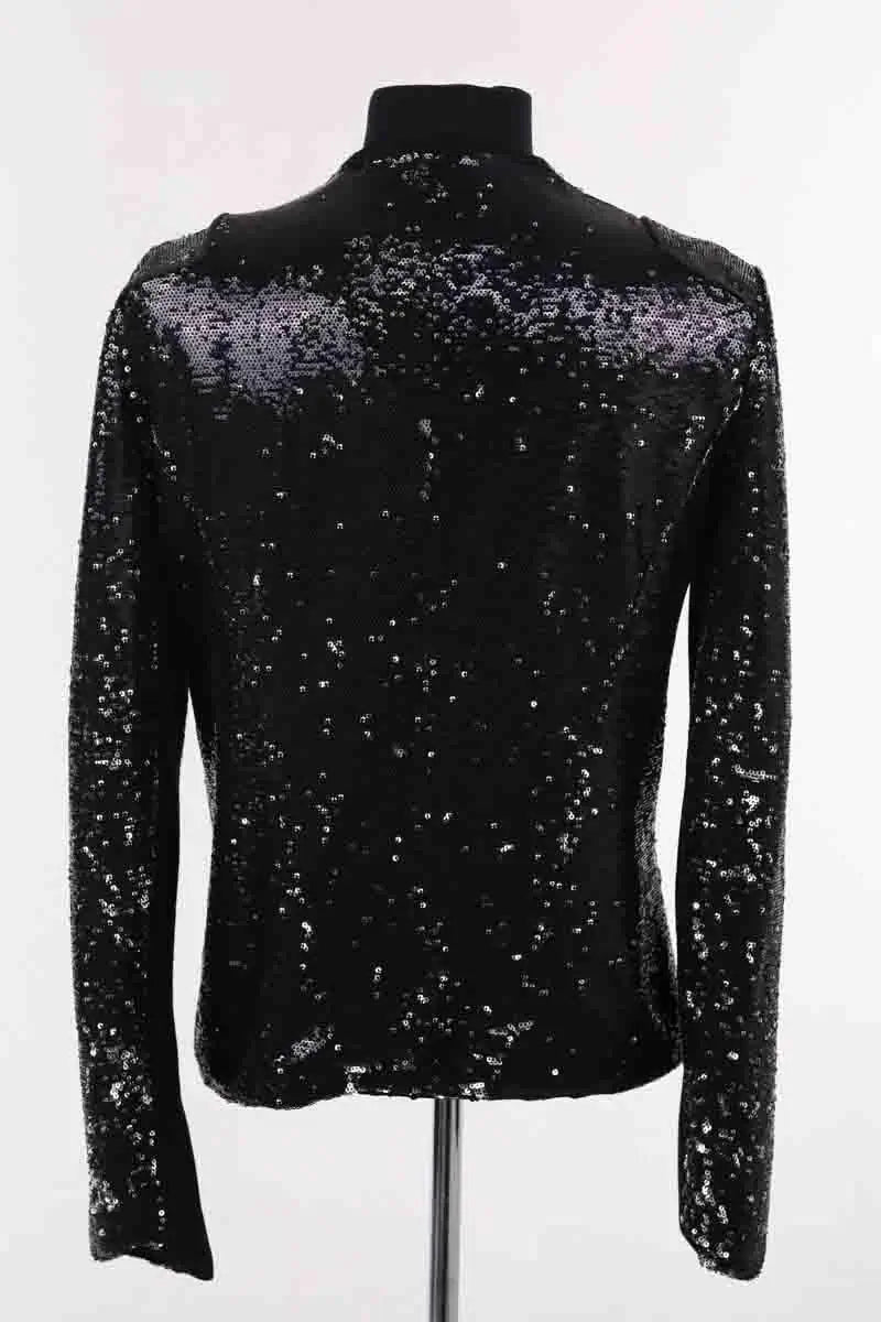 Veste Maje Doucette Noir en Paillettes