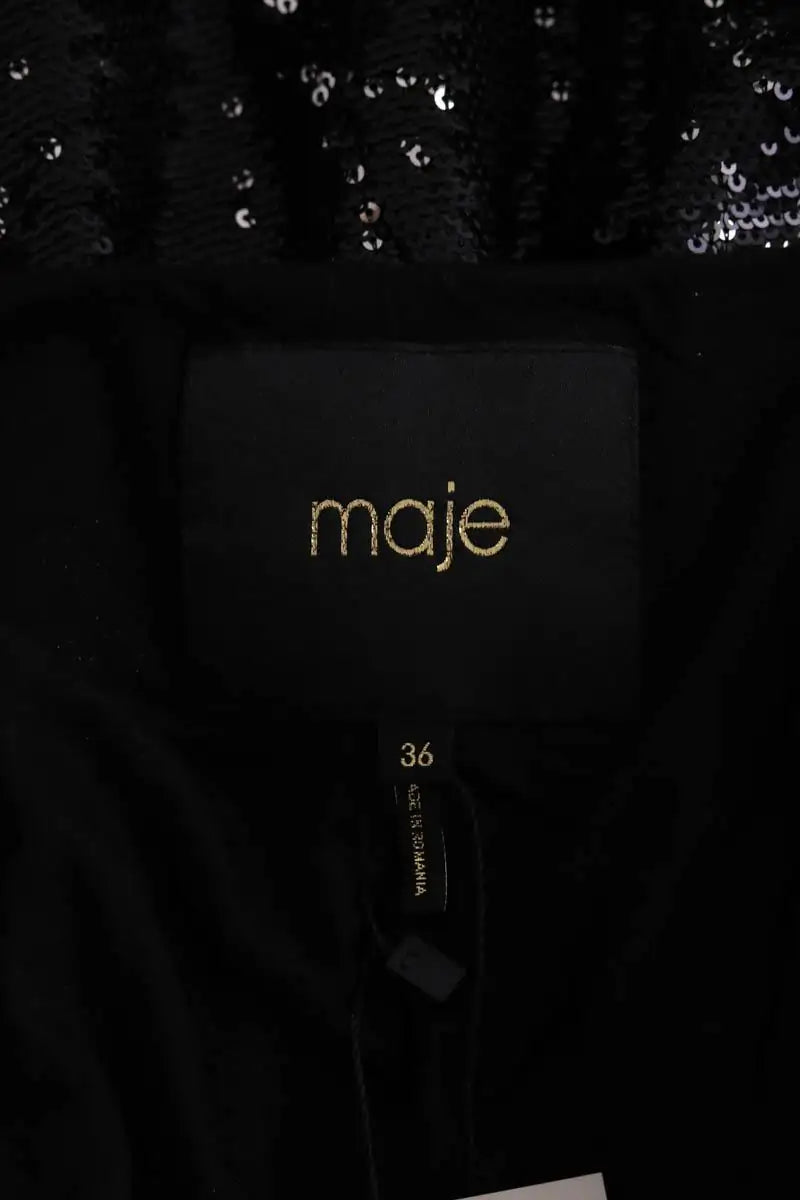 Veste Maje Doucette Noir en Paillettes