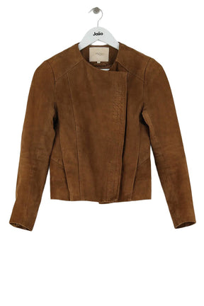 Veste Maje Marron en Cuir, taille S - Seconde Main