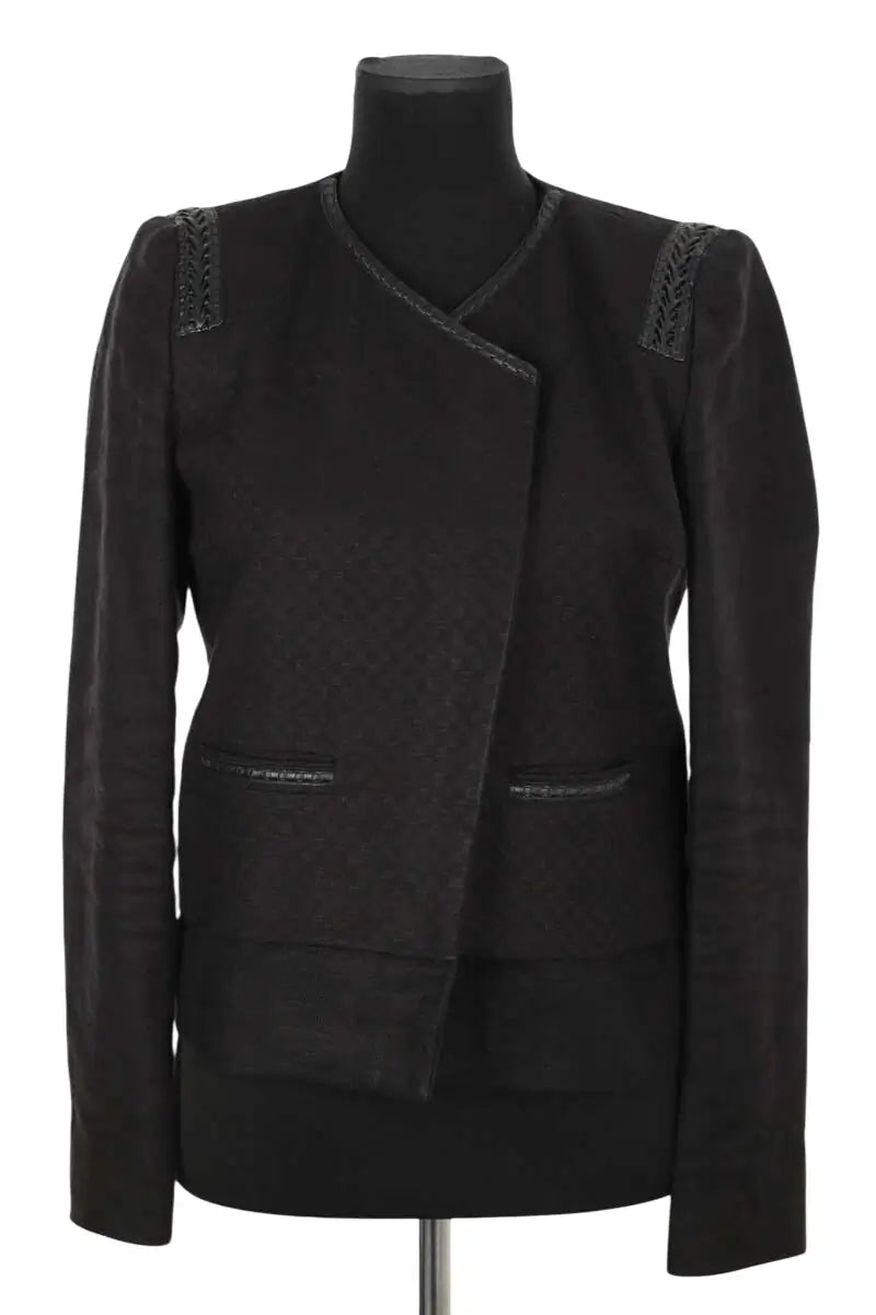 Veste Maje Noir en Coton, taille M - Seconde Main