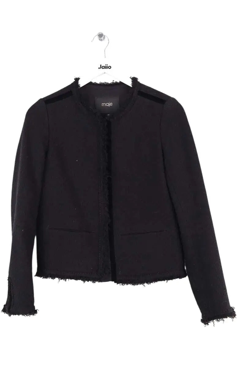 Veste Maje Noir en Coton, taille S - Seconde Main