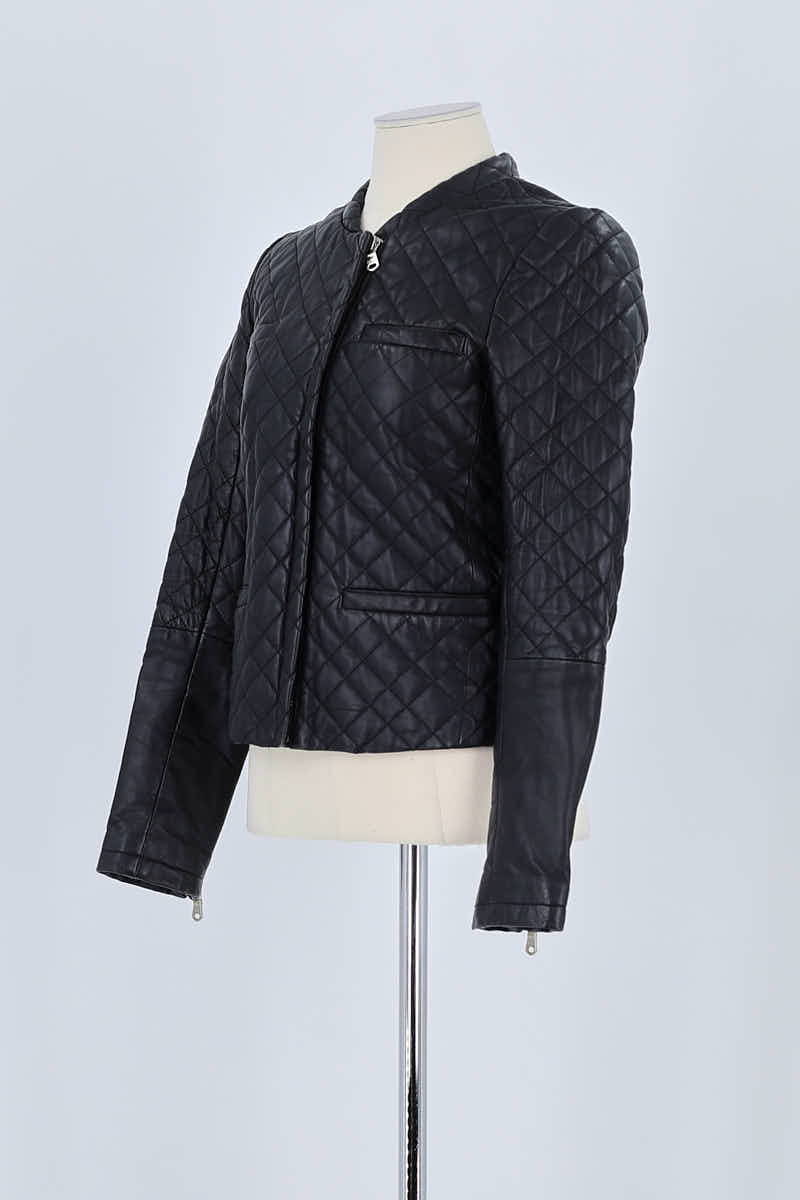 Veste Maje Noir en Cuir