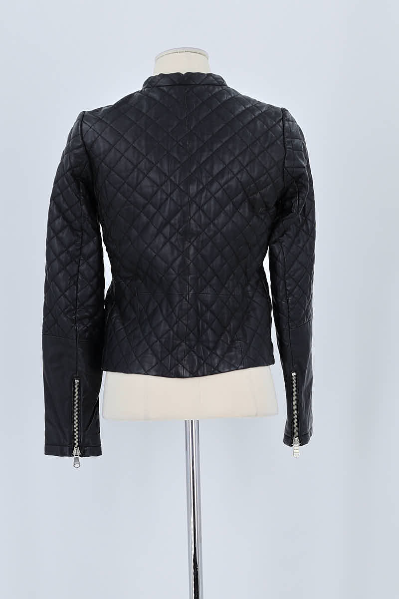 Veste Maje Noir en Cuir