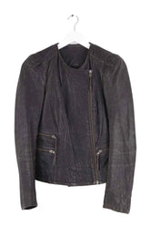 Veste Maje Noir en Cuir, taille S - Seconde Main