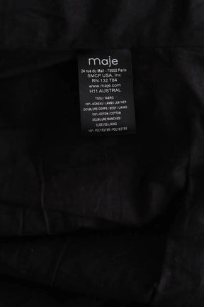 Veste Maje Noir en Cuir