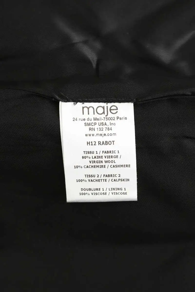 Veste Maje Noir en Laine